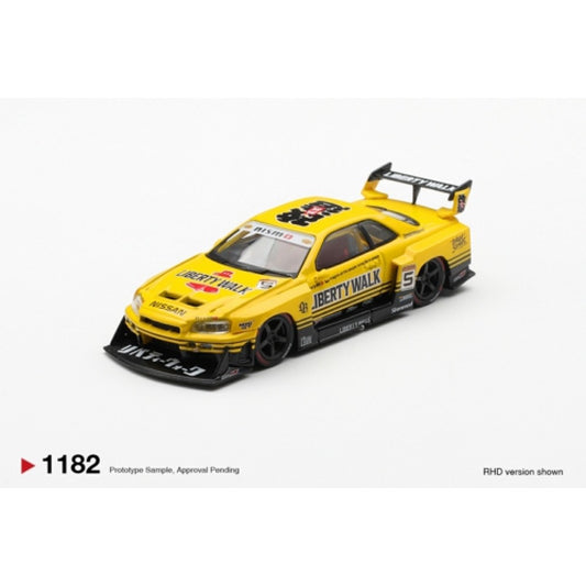 Pre-Order – Nissan LB-ER34 Super Silhouette Skyline Sport Yellow (RHD) MGT01182-R Stocks Due Oct / Nov 2026 1:64 Mini GT Diecast Model Stocks Due Oct / Nov 2026