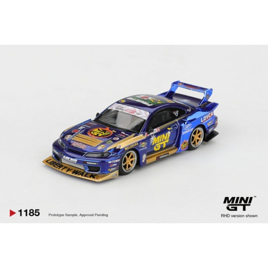 Pre-Order - 1:64 MINI GT Nissan LB-Super Silhouette S15 Silvia No.555 Team Mini Gt Liberty Walk 2025 Formula Drift Halloween Special (Rhd) MGT01185-R Stocks Due Jul / Aug 2026