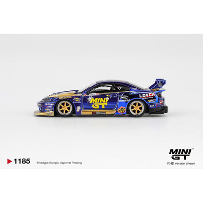 Pre-Order - 1:64 MINI GT Nissan LB-Super Silhouette S15 Silvia No.555 Team Mini Gt Liberty Walk 2025 Formula Drift Halloween Special (Rhd) Blister Packaging MGT01185-BL Stocks Due Jul / Aug 2026