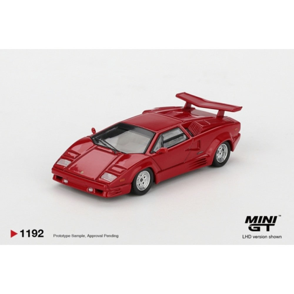Pre-Order - 1:64 MINI GT Lamborghini Countach 25th Anniversary Red (Lhd) MGT01192-L Stocks Due Oct / Nov 2026