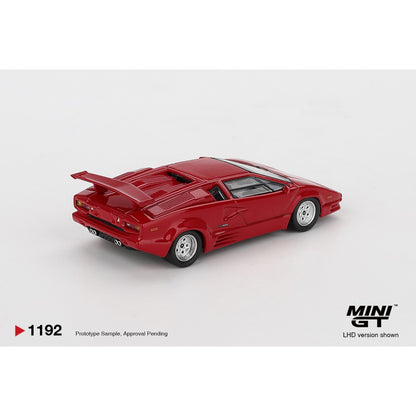 Pre-Order - 1:64 MINI GT Lamborghini Countach 25th Anniversary Red (Lhd) MGT01192-L Stocks Due Oct / Nov 2026