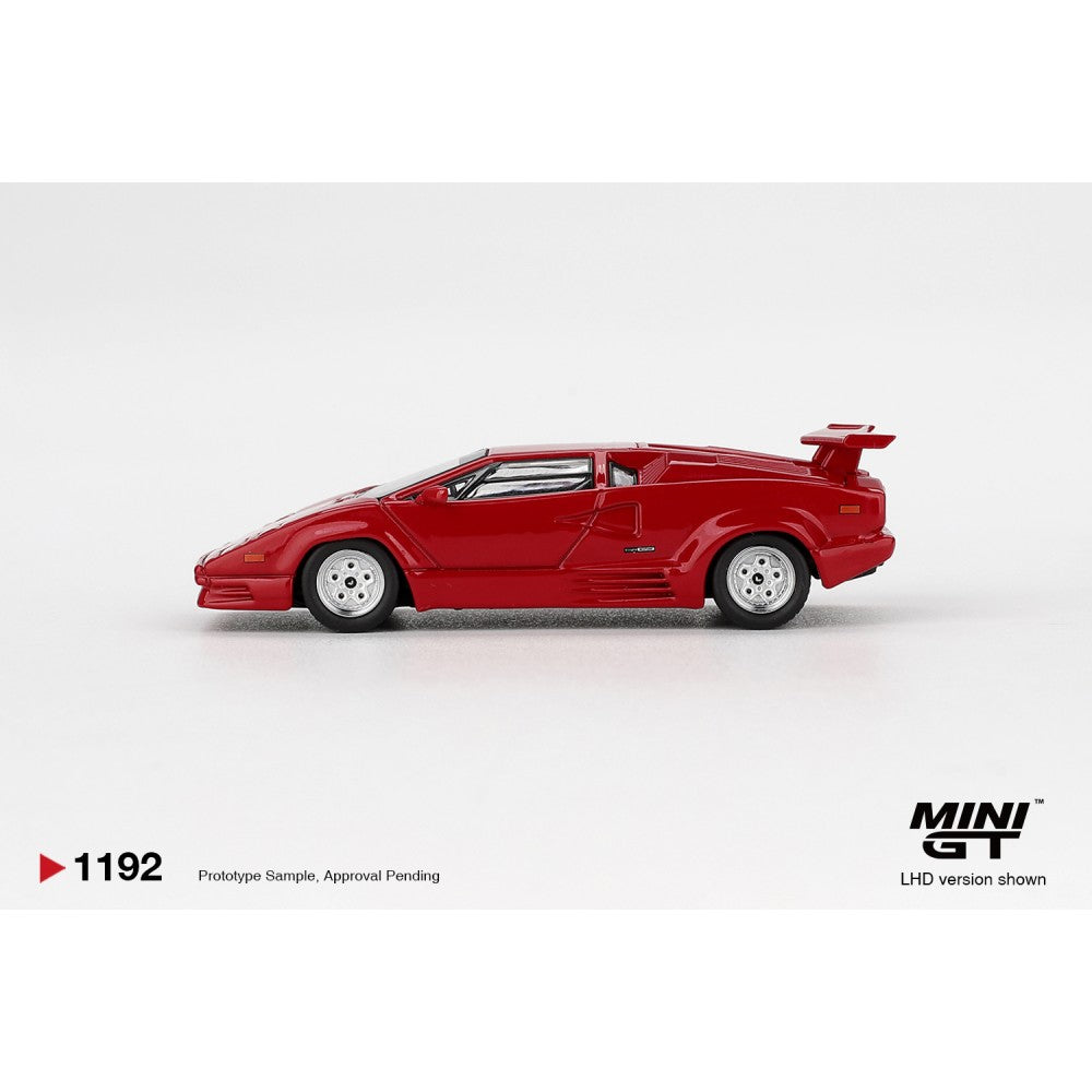 Pre-Order - 1:64 MINI GT Lamborghini Countach 25th Anniversary Red (Lhd) MGT01192-L Stocks Due Oct / Nov 2026