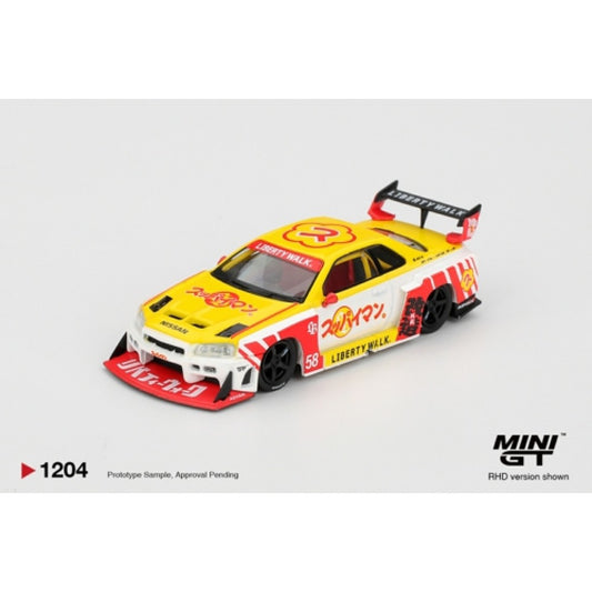 Pre-Order – Nissan LB-ER34 Super Silhouette Skyline Suppaiman Okinawa (RHD) MGT01204-R Stocks Due Sept / Oct 2026 1:64 Mini GT Diecast Model Stocks Due Sept / Oct 2026