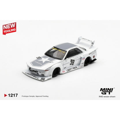 Pre-Order – Nissan GT-R32 LB-Kaido Works TAS 2025 (RHD) Blister Packaging 1:64 Mini GT Model Car (MGT01217-BL) Stocks Due Aug / Sept 2026