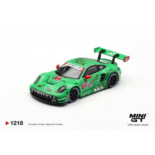 Pre-Order – Porsche 911 GT3 R (992) No.77 Ao Racing 2025 IMSA Sebring 12 Hrs Class Winner (LHD) Blister Packaging MGT01218-BL 1:64 Mini GT Diecast Model Stocks Due Aug / Sept 2026