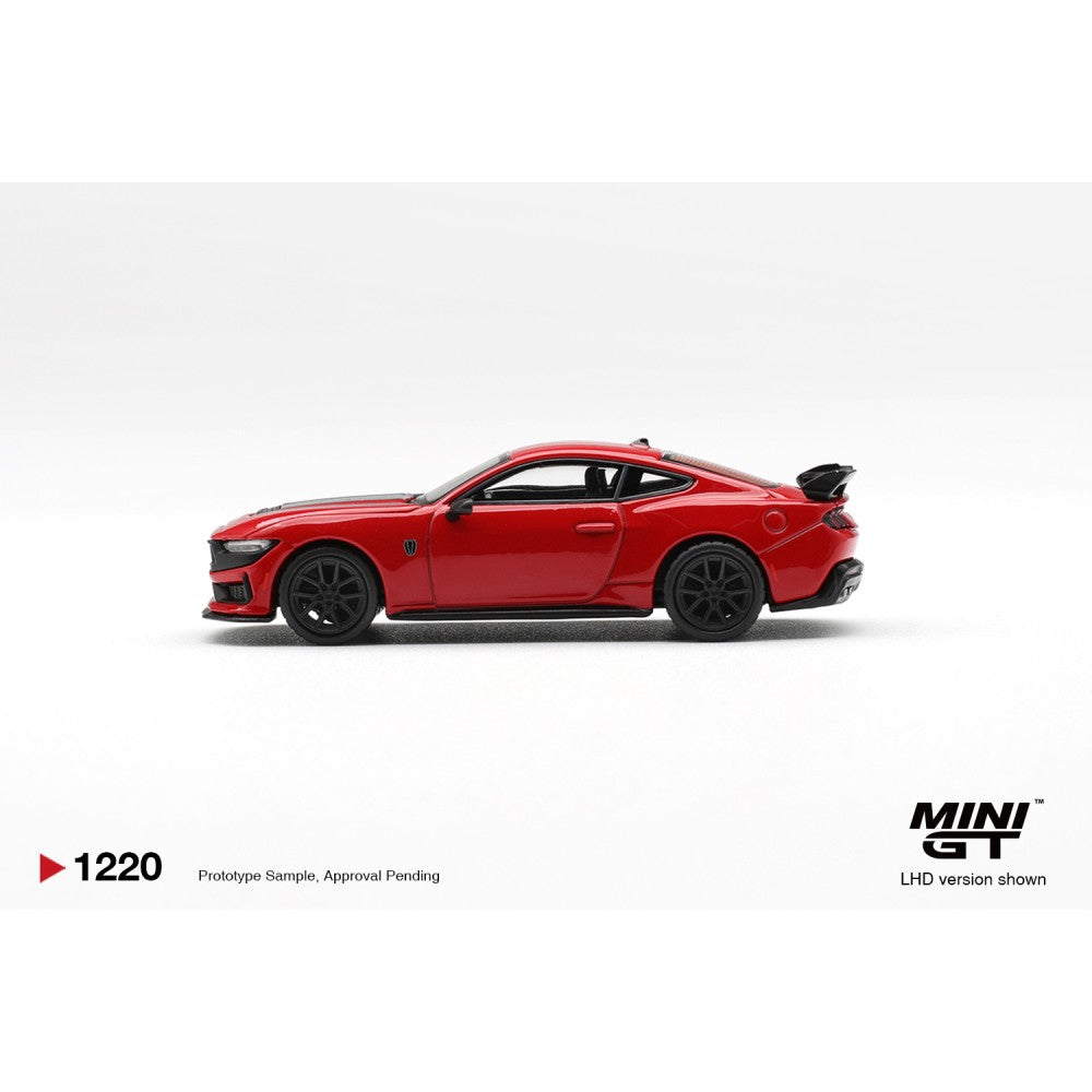 Pre-Order – Ford Mustang Dark Horse Race Red (LHD) 1:64 Mini GT Model Car (MGT01220-L) Stocks Due Aug / Sept 2026