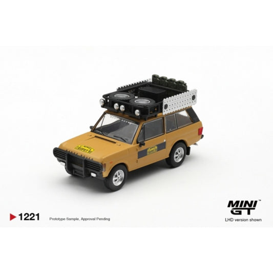 Pre-Order – Range Rover 1981 Camel Trophy Sumatra K.Stoppa & A.Valldorf (LHD) 1:64 Mini GT Model Car (MGT01221-L) Stocks Due Aug / Sept 2026