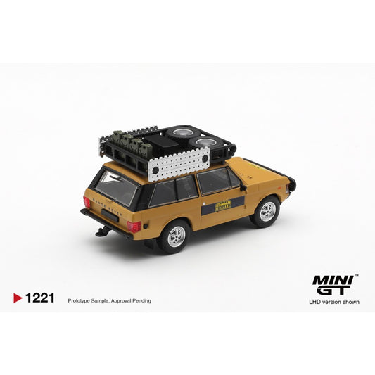 Pre-Order – Range Rover 1981 Camel Trophy Sumatra K.Stoppa & A.Valldorf (LHD) 1:64 Mini GT Model Car (MGT01221-L) Stocks Due Aug / Sept 2026