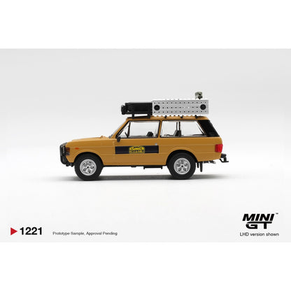 Pre-Order – Range Rover 1981 Camel Trophy Sumatra K.Stoppa & A.Valldorf (LHD) Blister Packaging 1:64 Mini GT Model Car (MGT01221-BL) Stocks Due Aug / Sept 2026