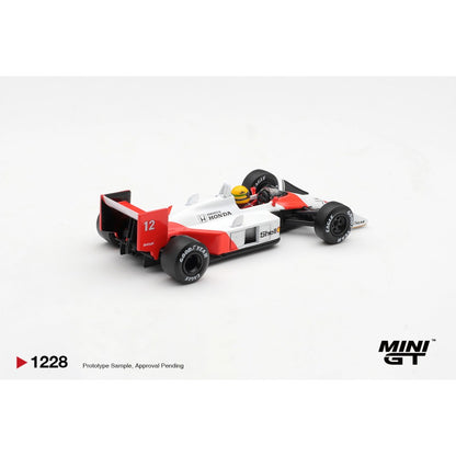Pre-Order – McLaren MP4/4 No.12 Ayrton Senna 1988 Canadian Grand Prix Winner Blister Packaging 1:64 Mini GT Model Car (MGT01228-BL) Stocks Due Feb / Mar 2027