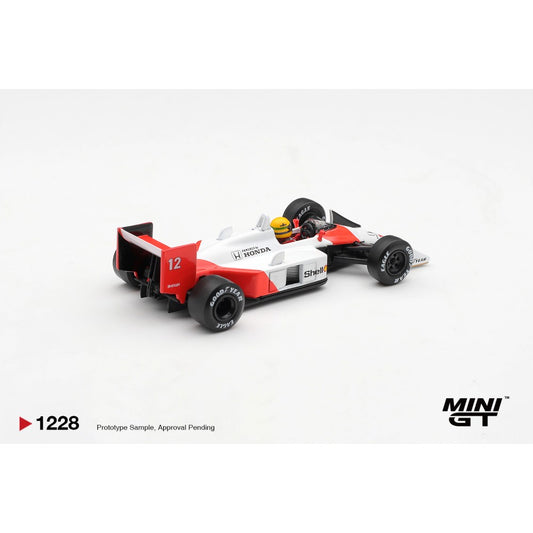 Pre-Order – McLaren MP4/4 No.12 Ayrton Senna 1988 Canadian Grand Prix Winner MGT01228-L Stocks Due Feb / Mar 2027 1:64 Mini GT Diecast Model Stocks Due Feb / Mar 2027