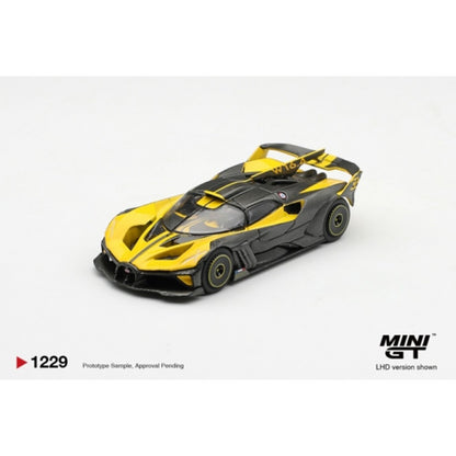 Pre-Order – Bugatti Bolide Yellow (LHD) Blister Packaging 1:64 Mini GT Model Car (MGT01229-BL) Stocks Due Feb / Mar 2027