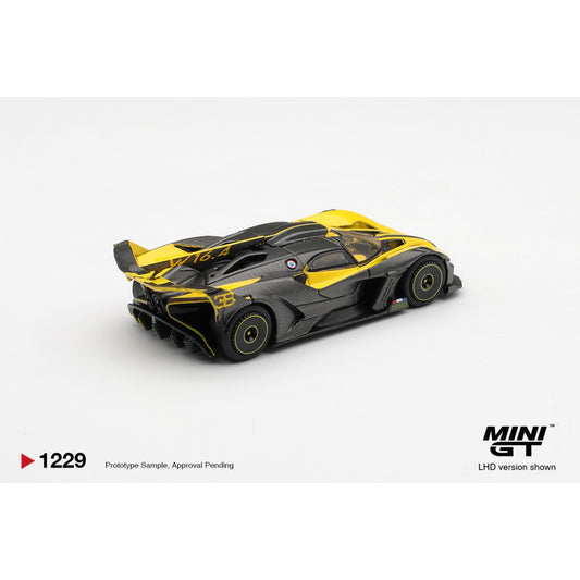 Pre-Order – Bugatti Bolide Yellow (LHD) Blister Packaging MGT01229-BL Stocks Due Feb / Mar 2027 1:64 Mini GT Diecast Model Stocks Due Feb / Mar 2027