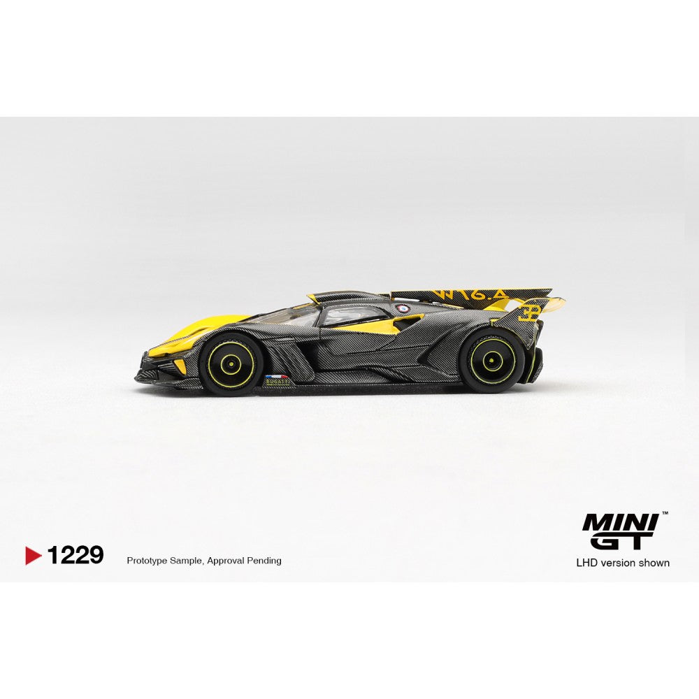 Pre-Order – Bugatti Bolide Yellow (LHD) Blister Packaging 1:64 Mini GT Model Car (MGT01229-BL) Stocks Due Feb / Mar 2027