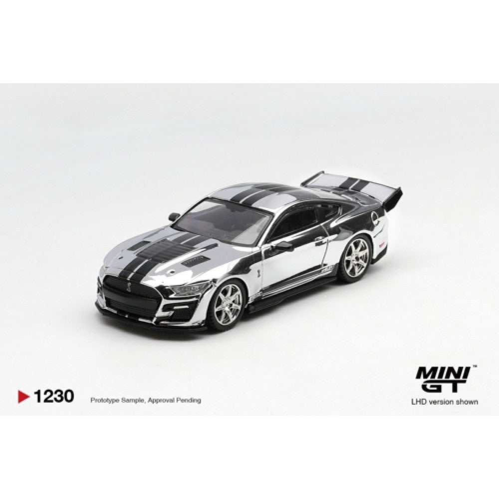 Pre-Order – Shelby GT500 Dragon Snake Concept Chrome Silver (LHD) 1:64 Mini GT Model Car (MGT01230-L) Stocks Due Feb / Mar 2027