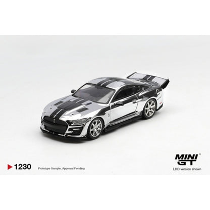 Pre-Order – Shelby GT500 Dragon Snake Concept Chrome Silver (LHD) 1:64 Mini GT Model Car (MGT01230-L) Stocks Due Feb / Mar 2027