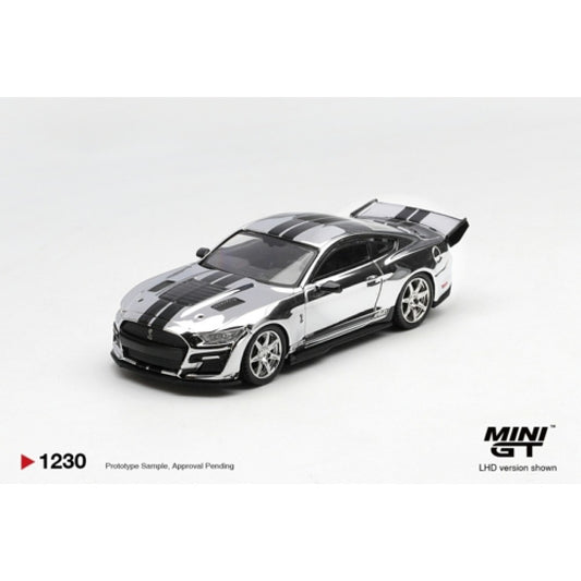 Pre-Order – Shelby GT500 Dragon Snake Concept Chrome Silver (LHD) MGT01230-L Stocks Due Feb / Mar 2027 1:64 Mini GT Diecast Model Stocks Due Feb / Mar 2027