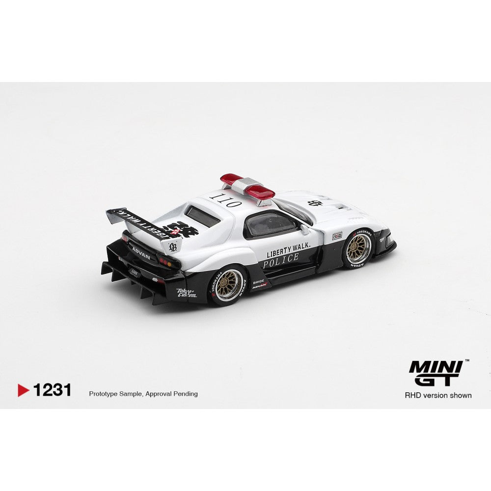 Pre-Order – Mazda RX-7 LB-Super Silhouette Police (RHD) Blister Packaging 1:64 Mini GT Model Car (MGT01231-BL) Stocks Due Feb / Mar 2027