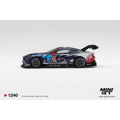 Pre-Order – Ford Mustang GT3 No.65 Ford Multimatic Motorsports 2025 IMSA Daytona 24 Hrs Winner (LHD) Blister Packaging 1:64 Mini GT Model Car (MGT01240-BL) ETA Jan / Feb 2027