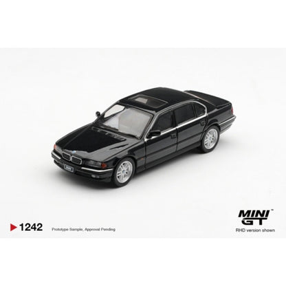 Pre-Order – BMW 750iL Black Sapphire (LHD) Blister Packaging 1:64 Mini GT Model Car (MGT01242-BL) ETA Jan / Feb 2027