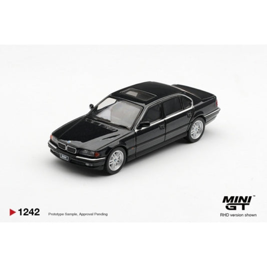 Pre-Order – BMW 750iL Black Sapphire (LHD) 1:64 Mini GT Model Car (MGT01242-L) ETA Jan / Feb 2027
