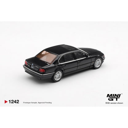 Pre-Order – BMW 750iL Black Sapphire (LHD) Blister Packaging 1:64 Mini GT Model Car (MGT01242-BL) ETA Jan / Feb 2027