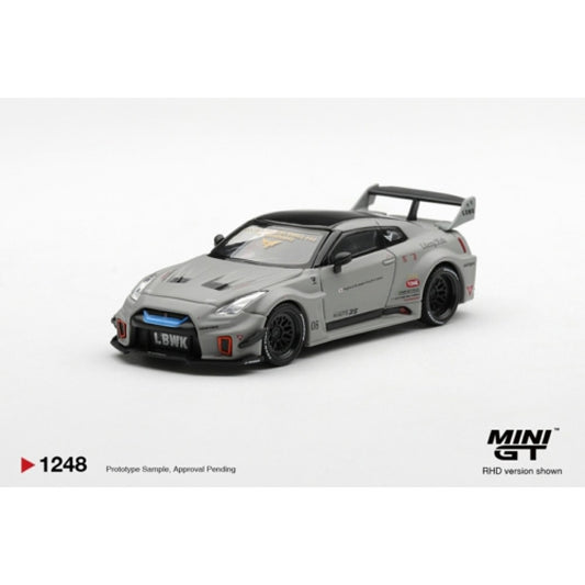 Pre-Order – Nissan LB-Silhouette Works GT 35GT-RR Ver.1 Matt Grey (LHD) Blister Packaging MGT01248-BL Stocks Due Mar / Apr 2027 1:64 Mini GT Diecast Model Stocks Due Mar / Apr 2027