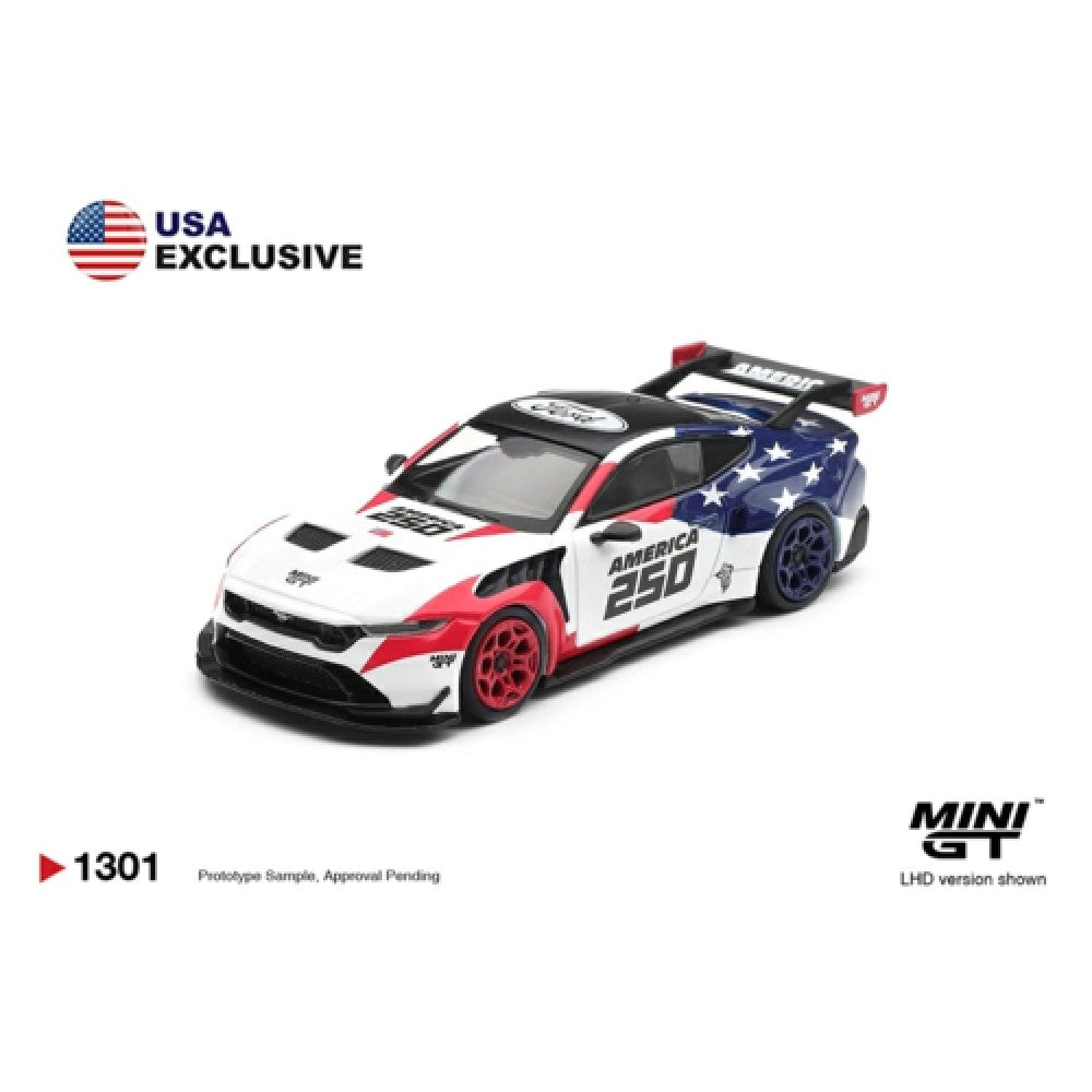 Pre-Order – Ford Mustang GTD America 250 USA Exclusive (LHD) Blister Packaging 1:64 Mini GT Model Car (MGT01301-BL) Stocks Due Dec 2026 / Jan 2027