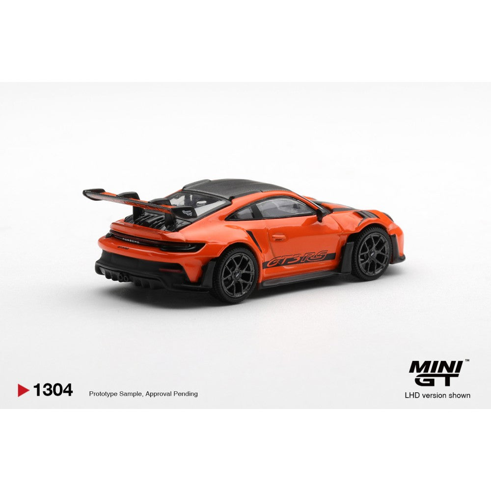 Pre-Order – Porsche 911 (992) GT3 RS Weissach Package Gulf Orange (RHD) 1:64 Mini GT Model Car (MGT01304-R) Stocks Due Mar / Apr 2027
