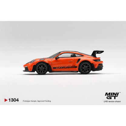 Pre-Order – Porsche 911 (992) GT3 RS Weissach Package Gulf Orange (LHD) Blister Packaging 1:64 Mini GT Model Car (MGT01304-BL) Stocks Due Mar / Apr 2027