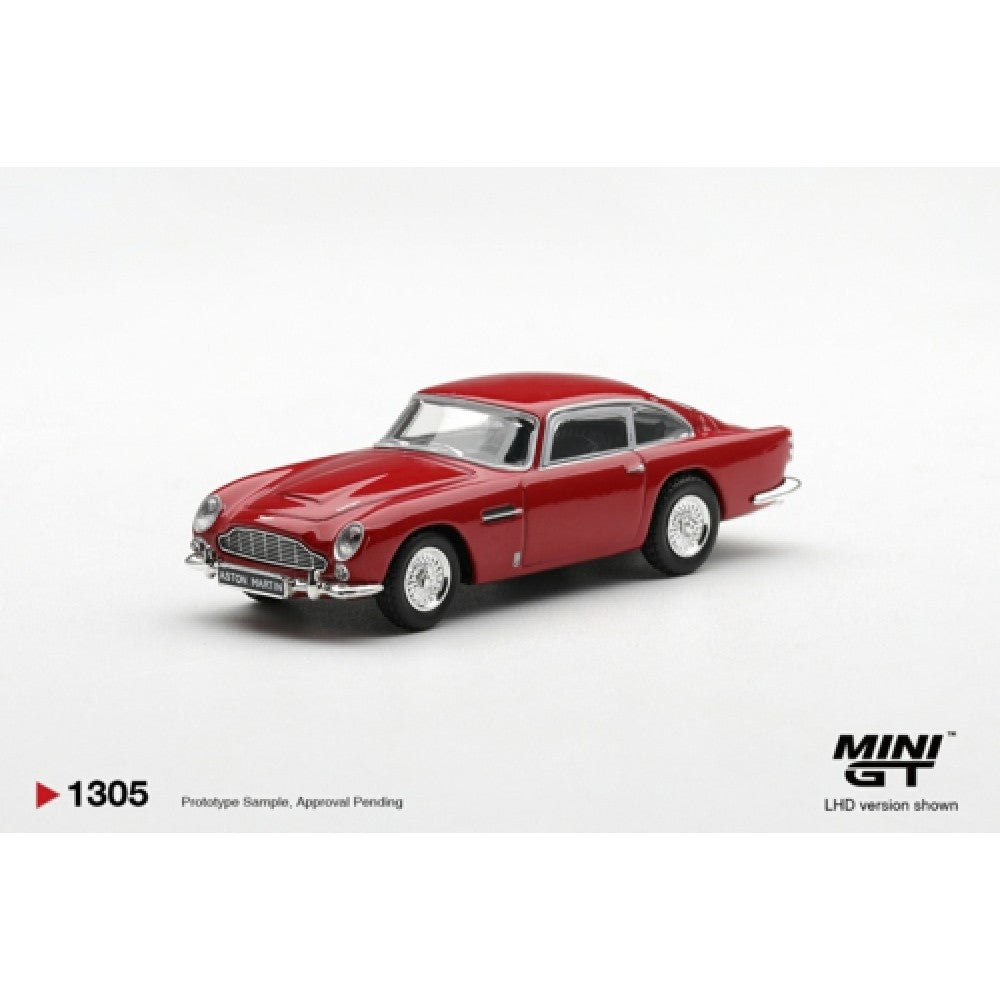 Pre-Order – Aston Martin DB5 Fiesta Red (LHD) Blister Packaging 1:64 Mini GT Model Car (MGT01305-BL) Stocks Due Mar / Apr 2027