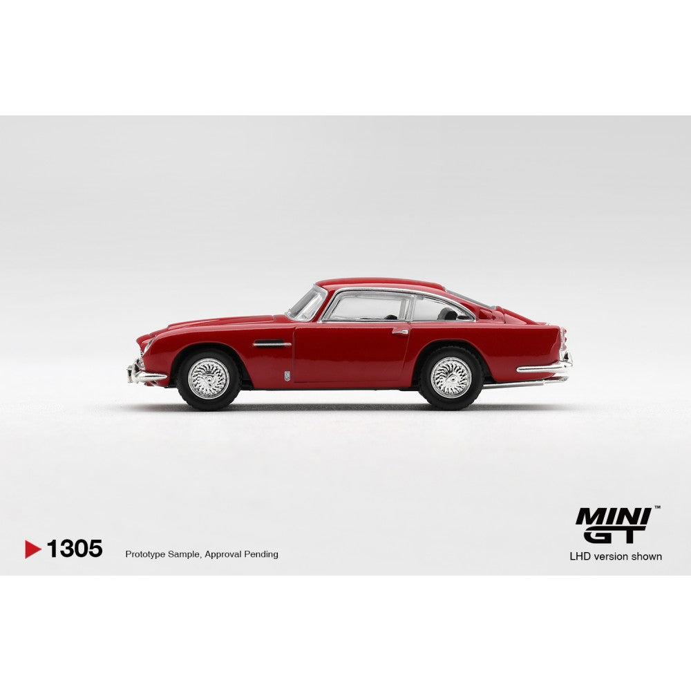 Pre-Order – Aston Martin DB5 Fiesta Red (LHD) Blister Packaging 1:64 Mini GT Model Car (MGT01305-BL) Stocks Due Mar / Apr 2027