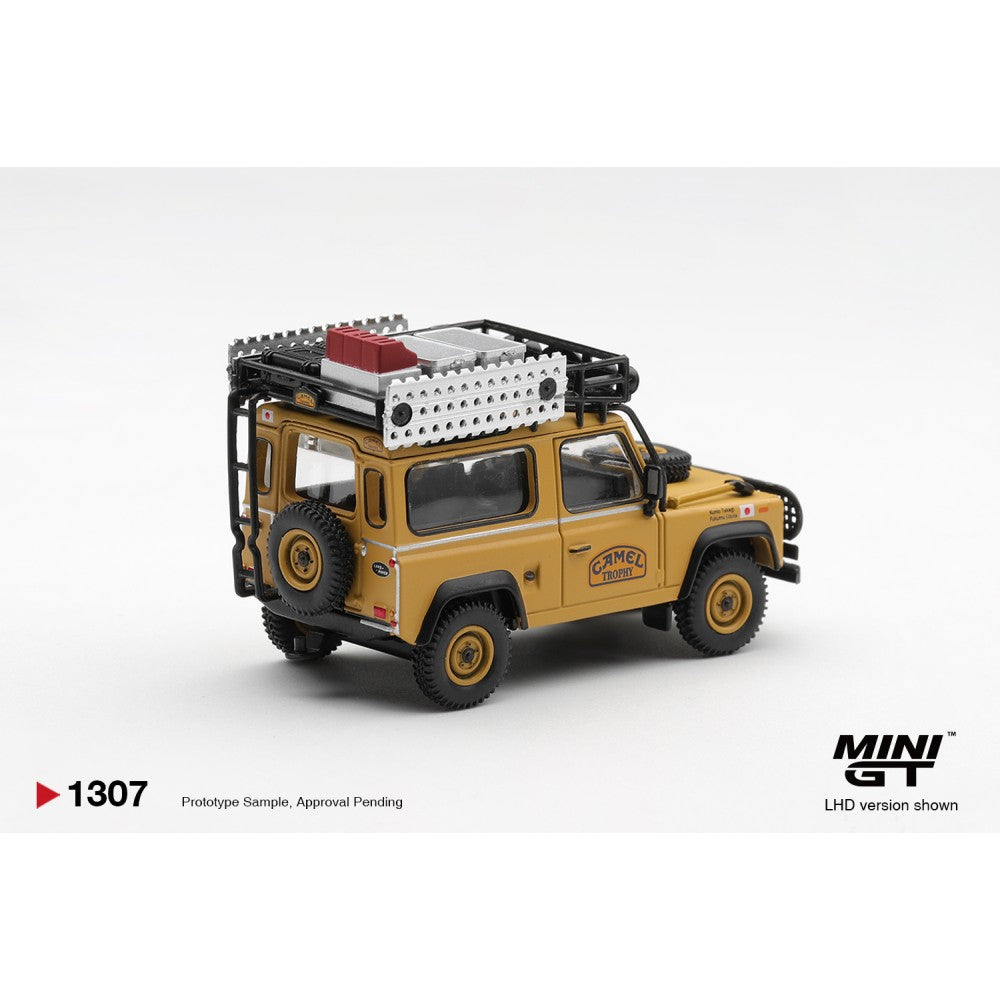 Pre-Order – Land Rover Defender 90 1985 Camel Trophy Borneo Team Japan (LHD) MGT01307-L Stocks Due Jan / Feb 2027 1:64 Mini GT Diecast Model
