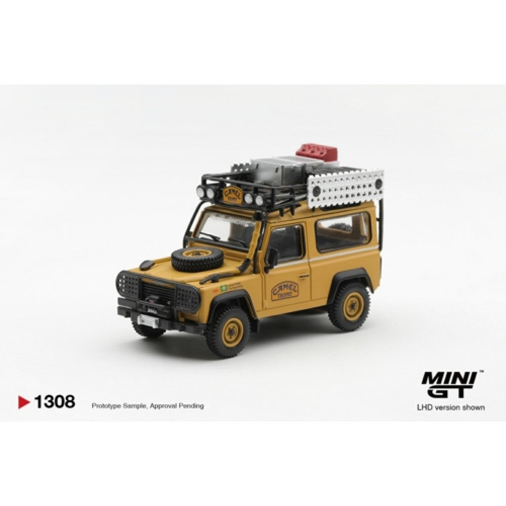 Pre-Order – Land Rover Defender 90 1985 Camel Trophy Borneo Team Brazil (LHD) MGT01308-L Stocks Due Jan / Feb 2027 1:64 Mini GT Diecast Model
