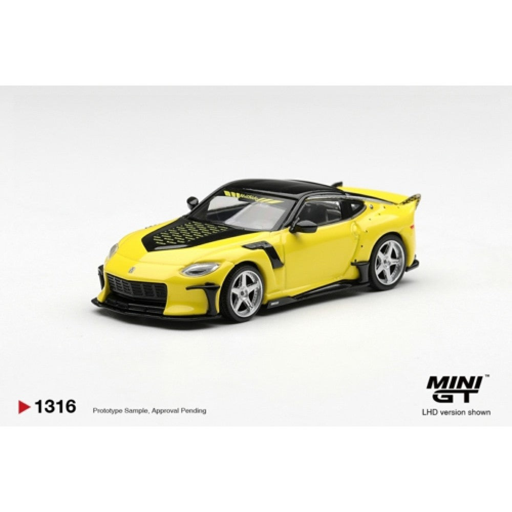 Pre-Order – Nissan Z Veilside FFZ400 Ikazuchi Yellow (LHD) 1:64 Mini GT Model (MGT01316-L) Stocks Due Mar / Apr 2027