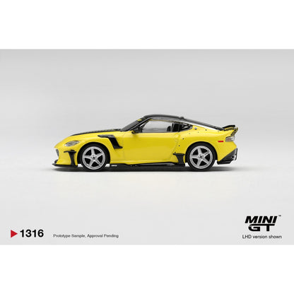 Pre-Order – Nissan Z Veilside FFZ400 Ikazuchi Yellow (LHD) 1:64 Mini GT Model (MGT01316-L) Stocks Due Mar / Apr 2027