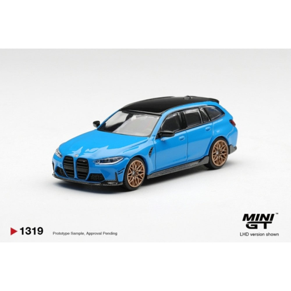 Pre-Order – BMW M3 M Performance Touring Riviera Blue (LHD) Blister Packaging 1:64 Mini GT Model (MGT01319-BL) Stocks Due Mar / Apr 2027