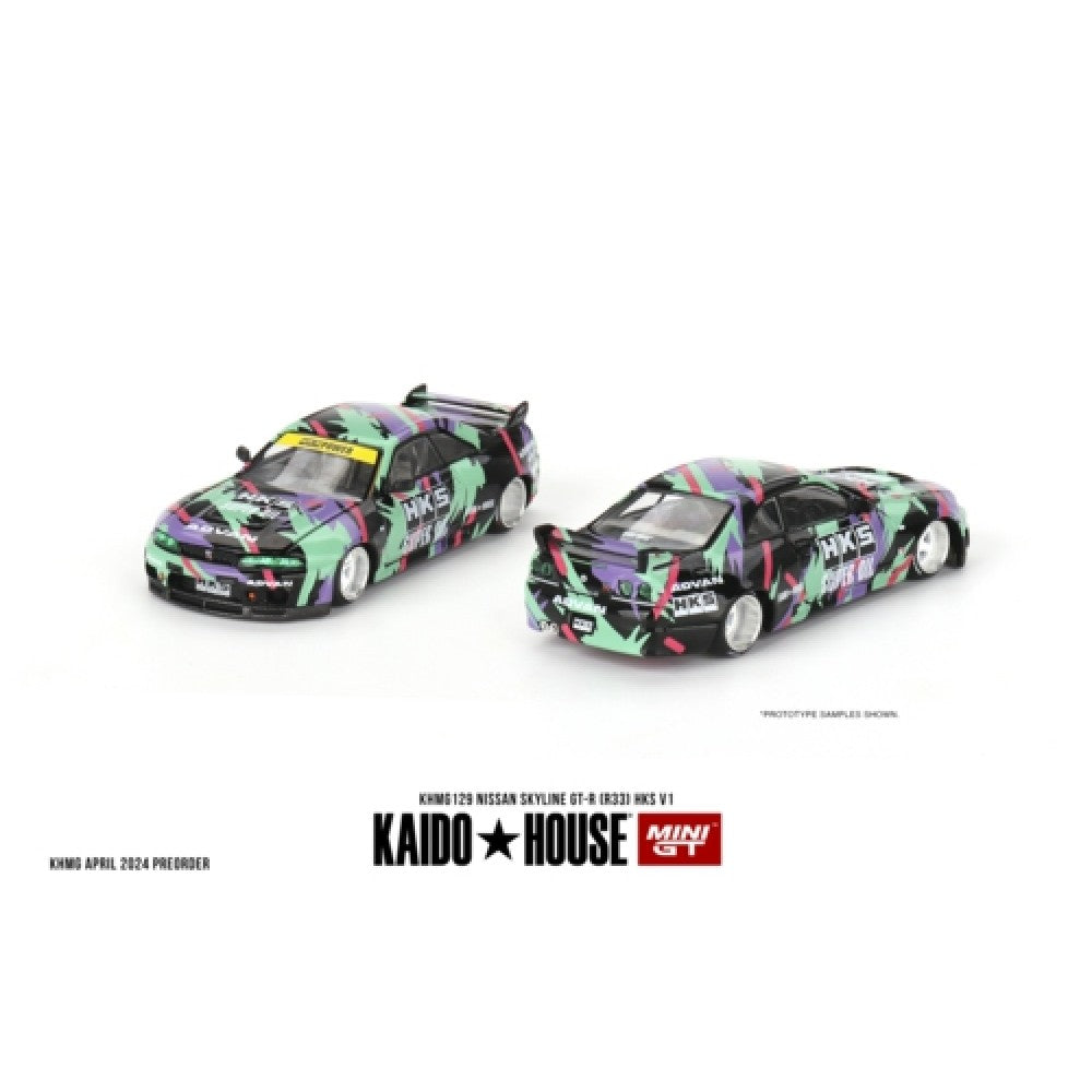 1/64 MINI GT MGTKHMG129 NISSAN SKYLINE GT-R (R33) HKS V1