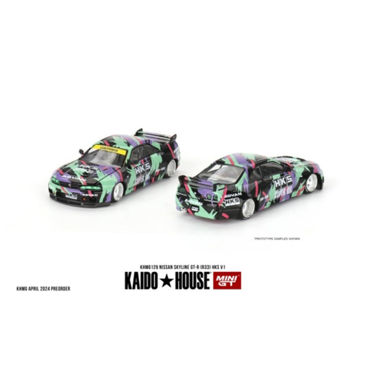 1/64 MINI GT MGTKHMG129 NISSAN SKYLINE GT-R (R33) HKS V1
