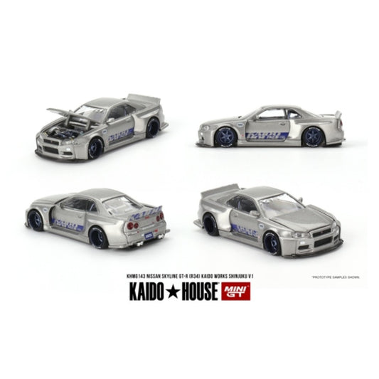 1/64 MINI GT MGTKHMG143 NISSAN SKYLINE GT-R (R34) KAIDO WORKS SHINJUKU V1