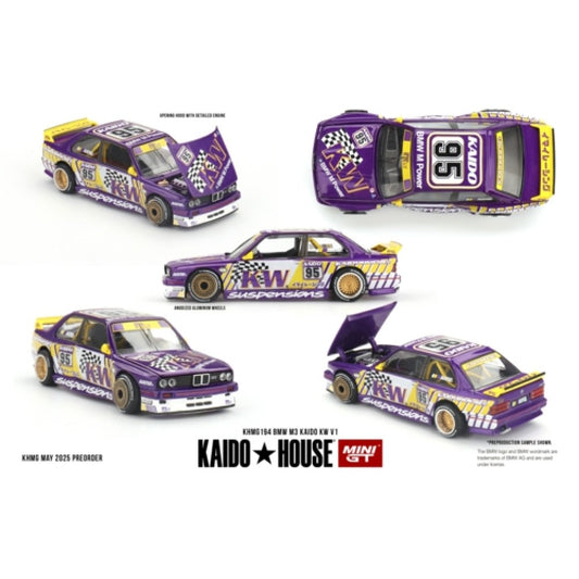 PRE ORDER STOCKS DUE NOVEMBER / DECEMBER 2025 1:64 MINI GT MGTKHMG194 BMW M3 KAIDO KW V1