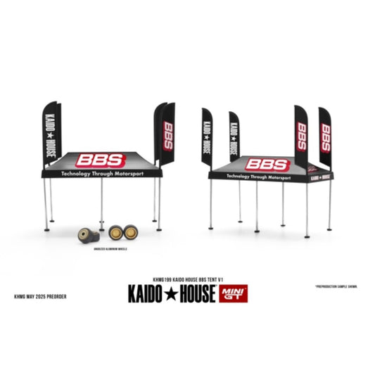 PRE ORDER STOCKS DUE NOVEMBER / DECEMBER 2025 1:64 MINI GT MGTKHMG199 KAIDO HOUSE BBS TENT V1