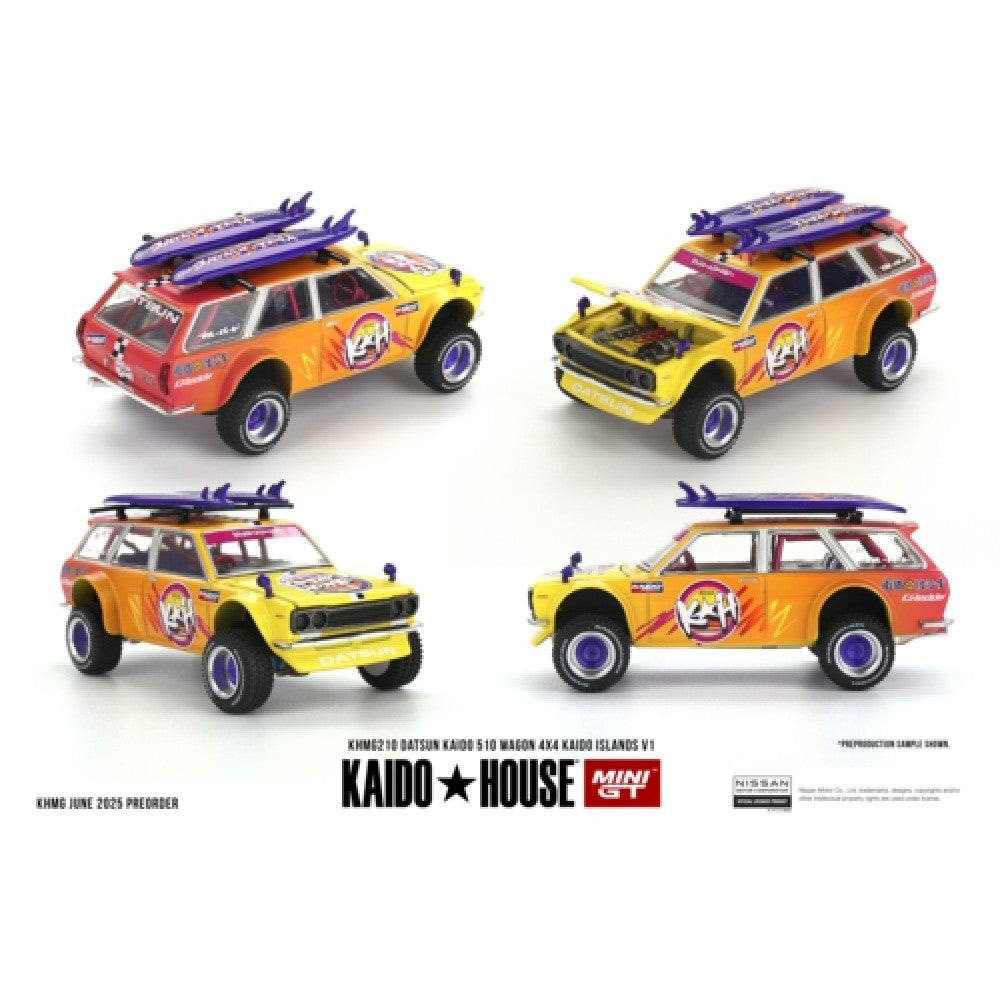 1:64 MINI GT Datsun Kaido 510 Wagon 4X4 Kaido Islands V1 MGTKHMG210
