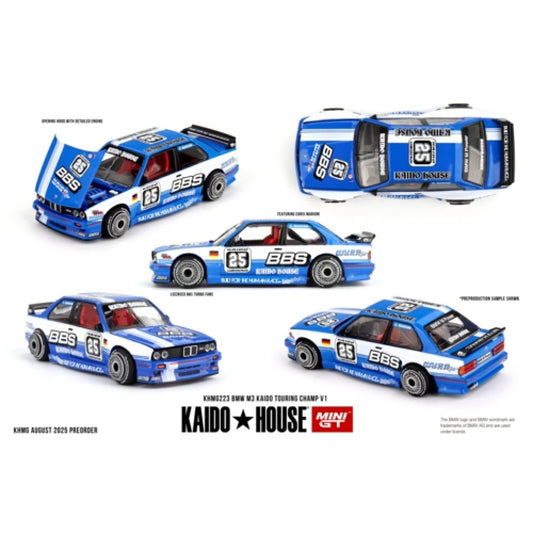 PRE ORDER STOCKS DUE JANUARY / FEBRUARY 2026 1:64 MINI GT MGTKHMG223 BMW M3 KAIDO TOURING CHAMP V1