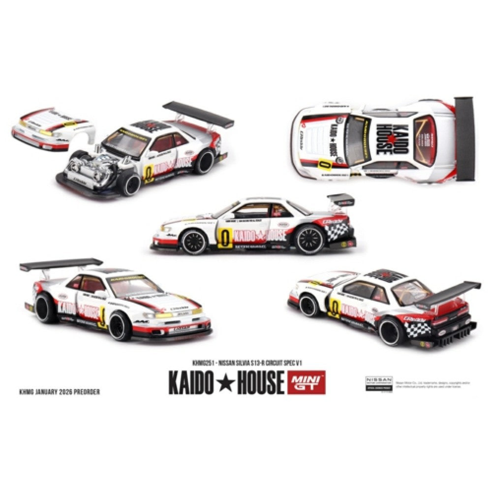 Pre-Order - 1:64 MINI GT Nissan Silvia S13-R Circuit Spec V1 MGTKHMG251 Stocks Due Sept / Oct 2026