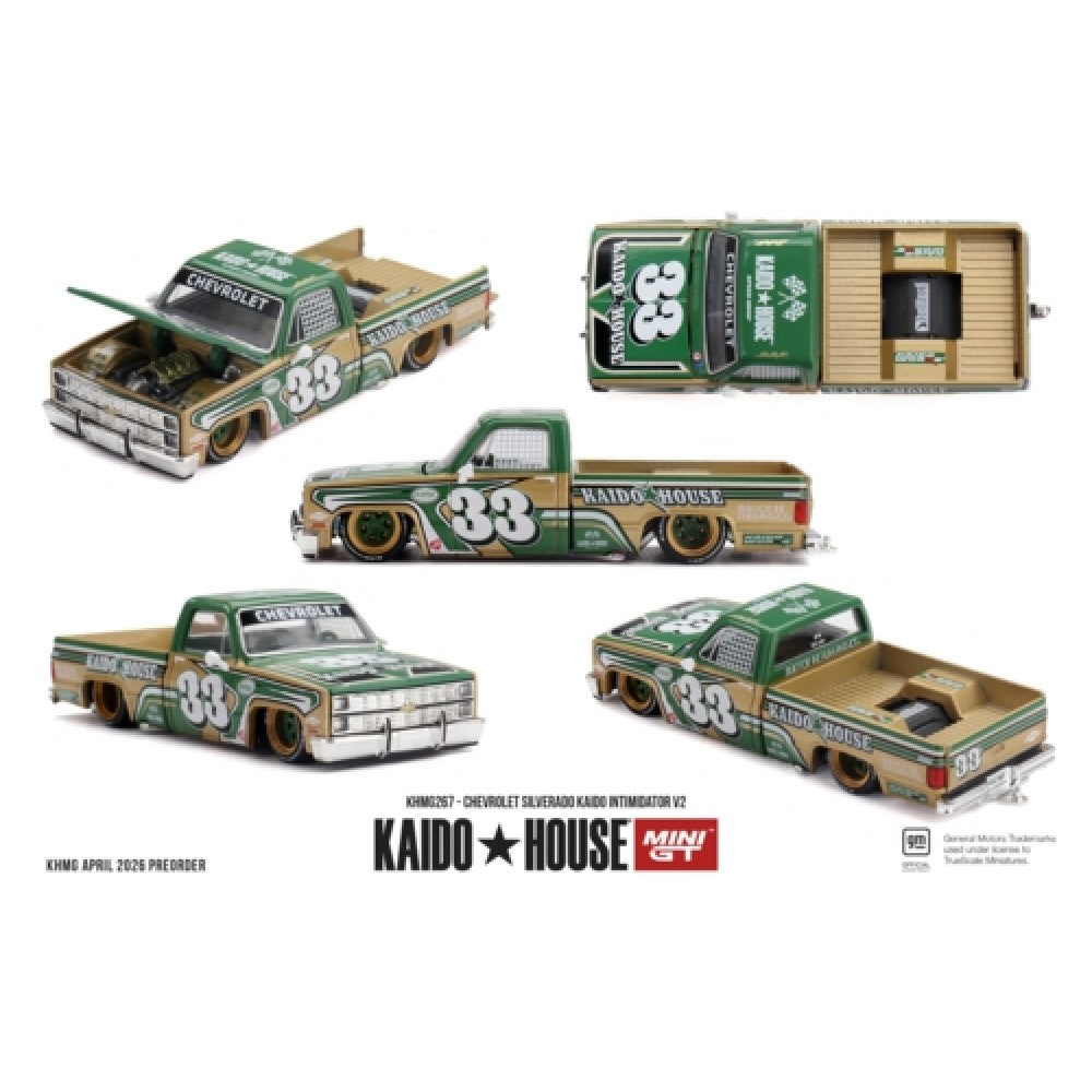 Pre-Order – Chevrolet Silverado Kaido Intimidator V2 1:64 Mini GT Model Car (MGTKHMG267) Stocks Due Dec 2026 / Jan 2027