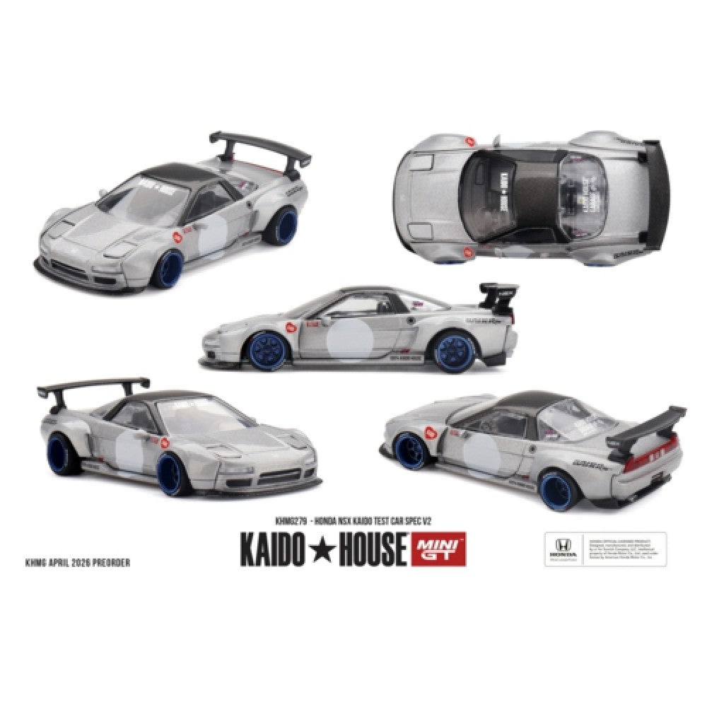 Pre-Order – Honda NSX Kaido Test Car Spec V2 1:64 Mini GT Model Car (MGTKHMG279) Stocks Due Dec 2026 / Jan 2027