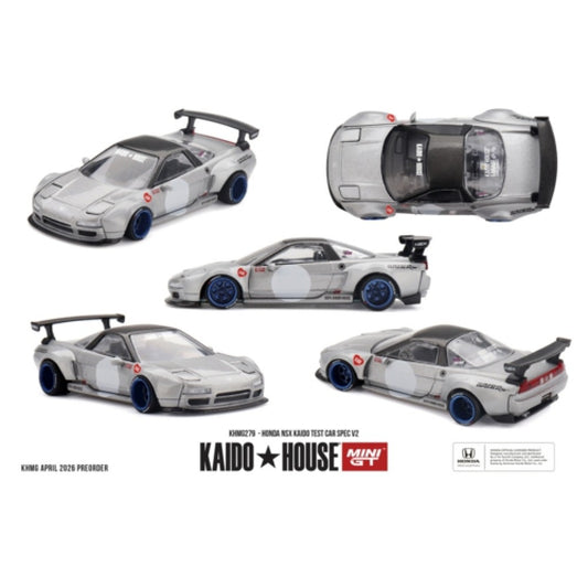 Pre-Order – Honda NSX Kaido Test Car Spec V2 1:64 Mini GT Model Car (MGTKHMG279) Stocks Due Dec 2026 / Jan 2027