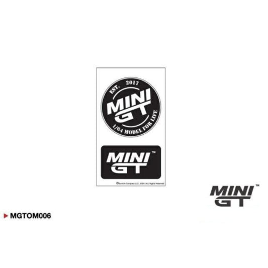 Available to Order – Black Logo Sticker Set (8x13.8cm) Mini GT Model (MGTOM006)