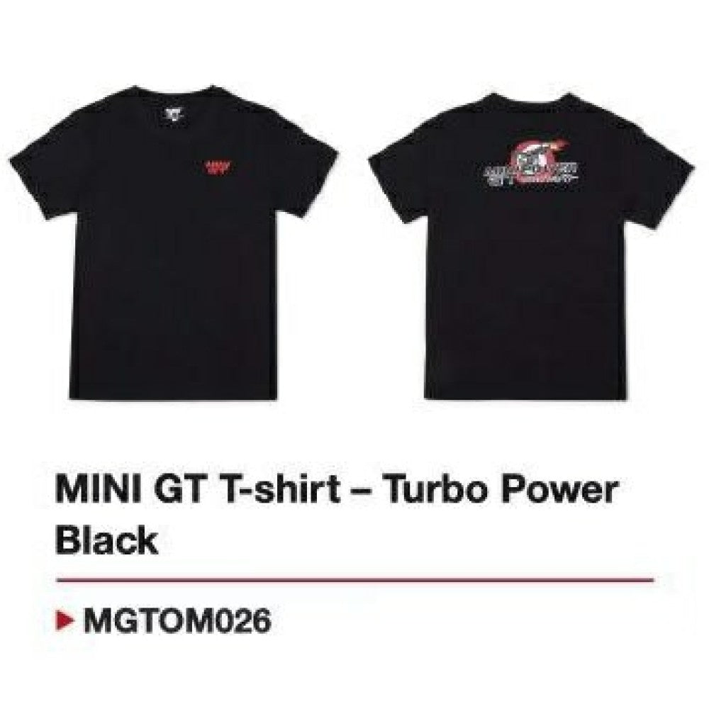 Available to Order – T-shirt - Turbo Power Black - L Mini GT Model (MGTOM026-L)
